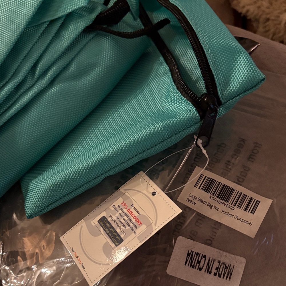 Turquoise Tote Bag